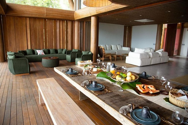 Casa de luxo em Caraíva à beira do rio – 7 suítes
