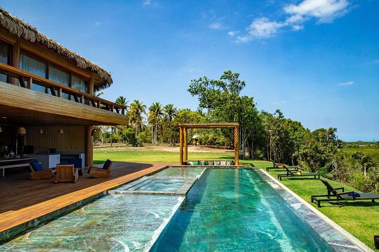 Casa de luxo em Caraíva à beira do rio – 7 suítes