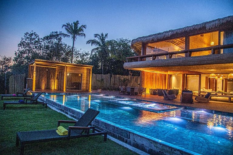 Casa de luxo em Caraíva à beira do rio – 7 suítes