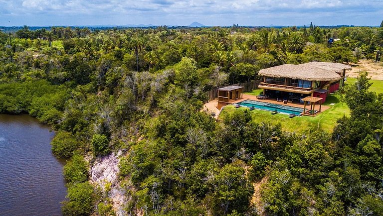 Casa de luxo em Caraíva à beira do rio – 7 suítes