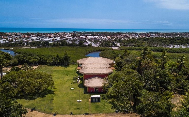 Casa de luxo em Caraíva à beira do rio – 7 suítes