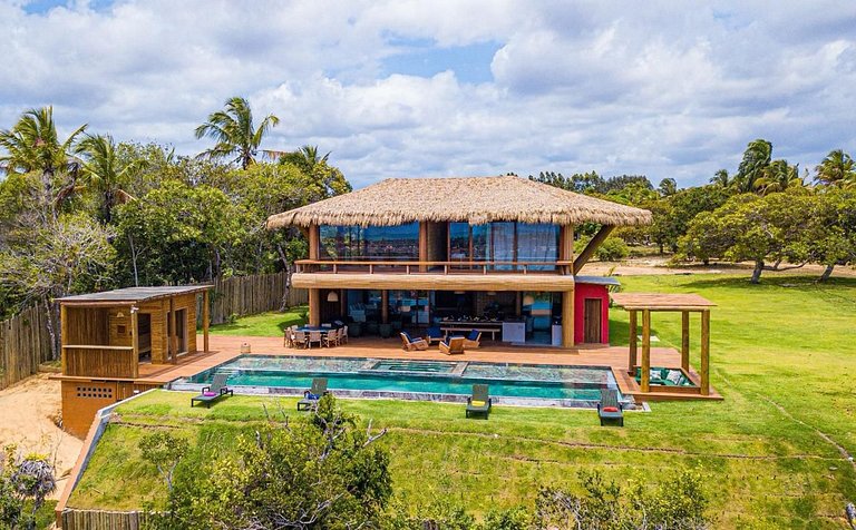 Casa de luxo em Caraíva à beira do rio – 7 suítes