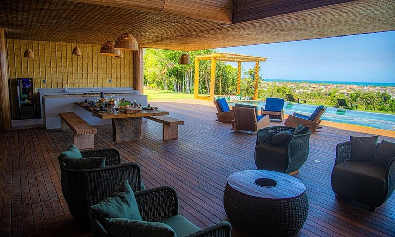 Casa de luxo em Caraíva à beira do rio – 7 suítes