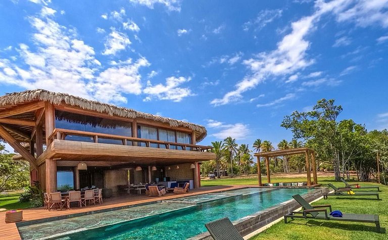 Casa de luxo em Caraíva à beira do rio – 7 suítes