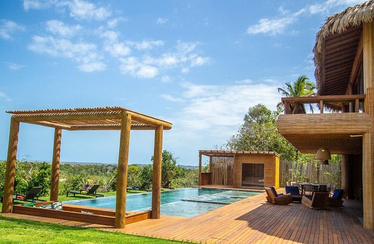 Casa de luxo em Caraíva à beira do rio – 7 suítes