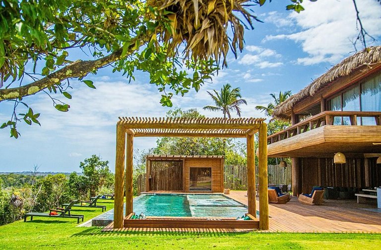 Casa de luxo em Caraíva à beira do rio – 7 suítes