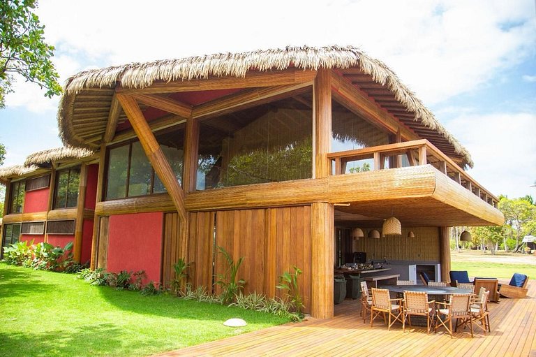 Casa de luxo em Caraíva à beira do rio – 7 suítes