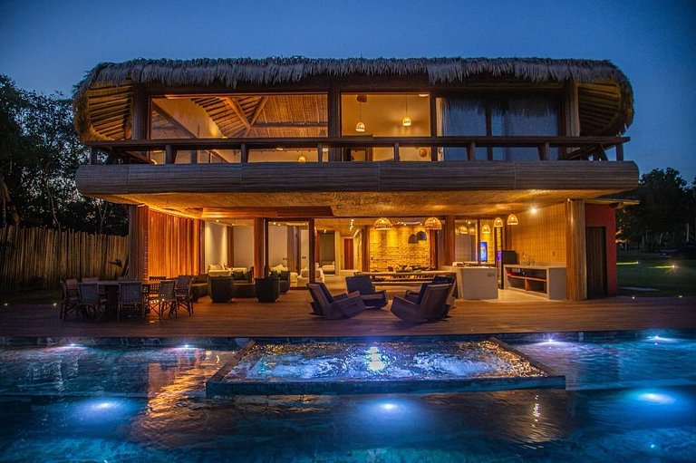 Casa de luxo em Caraíva à beira do rio – 7 suítes