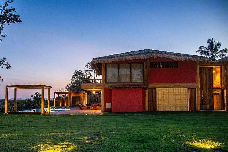 Casa de luxo em Caraíva à beira do rio – 7 suítes