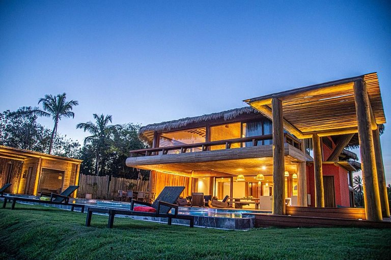 Casa de luxo em Caraíva à beira do rio – 7 suítes
