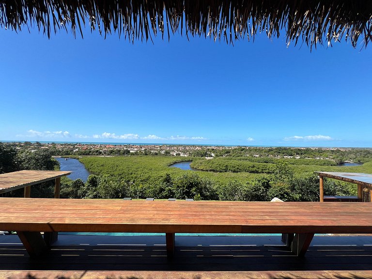Casa de luxo em Caraíva à beira do rio – 7 suítes
