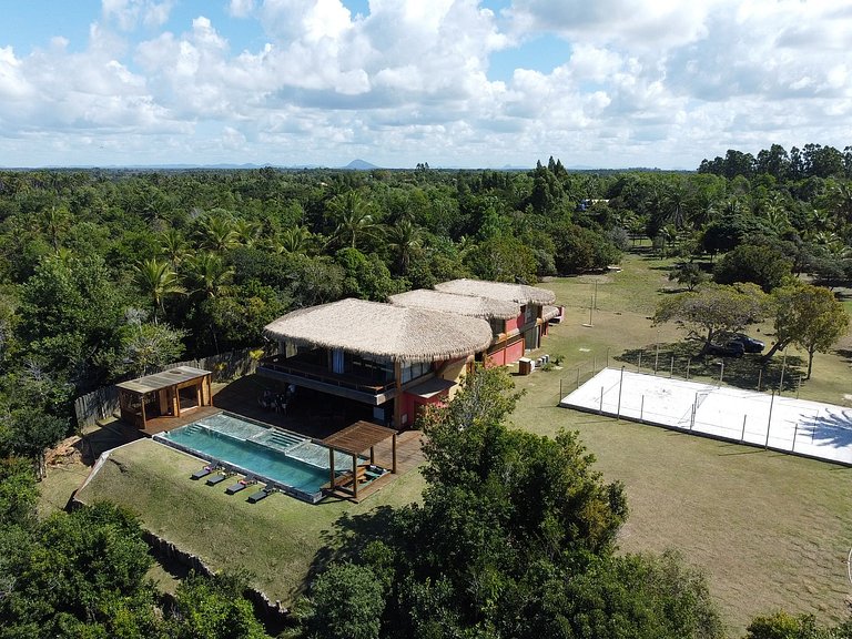 Casa de luxo em Caraíva à beira do rio – 7 suítes
