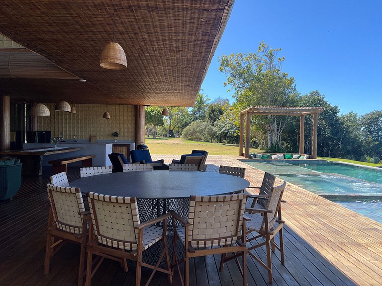 Casa de luxo em Caraíva à beira do rio – 7 suítes