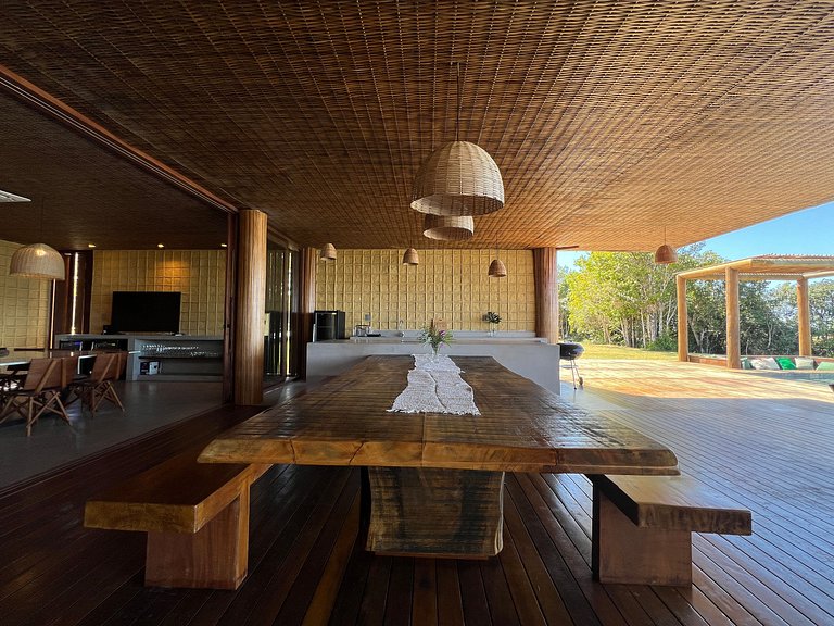 Casa de luxo em Caraíva à beira do rio – 7 suítes