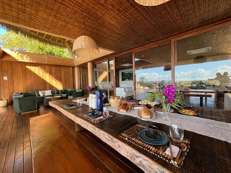 Casa de luxo em Caraíva à beira do rio – 7 suítes